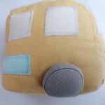 Customized PP Cotton Stuffed Toys Plush Little Yellow Car Polyester Fabric