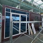 Double-Panel Glass Curtain Module Galvanized Frame Plug Play Design for sale