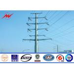 Economical 132kv bitumen Galvanized Steel Pole for overheadline project for sale
