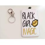 Leather Sublimation Blank Products Car Keychain Holder With Card Sleeves for sale
