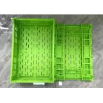 Foldable Mesh Wall Turnover Plastic Storage Crates For Vegetable Fruits for sale