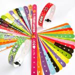 Round Edge PVC Wristbands for Advertising and Event Access Control Customizable for sale