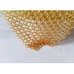 Gold Color Stainless Steel Chainmail Wire Mesh Curtain For Space Dividers for sale