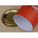 Recyclable Cylinder Red Paper Composite Cans Wine Can Packaging With Flat Lids for sale