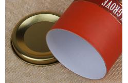 China Recyclable Cylinder Red Paper Composite Cans Wine Can Packaging With Flat Lids supplier