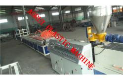 China Plastic Profile Extrusion Line With Conical Twin Screw Extruder , PVC Window Profile Machinery supplier