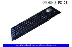 China Cherry Key Swithc Kiosk Black Metal Keyboard With Trackball In Good Tactile supplier