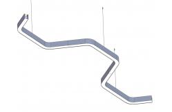 China Customized LED Curved Light 60W 3000lm-10000lm Curved Led Ceiling Light supplier