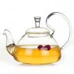 Small Loose Leaf Clear Glass Teapot With Glass Strainer / Lid Eco Friendly for sale