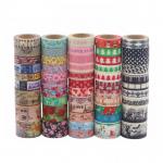 Cute Fabric Patterned Washi Tape Strong Adhesion Scrapbook Gift Wrapping for sale