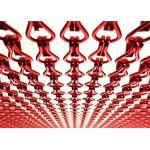 Restaurants Red Decorative Hang Chain Strip 0.85kg Steel Mesh Curtain for sale