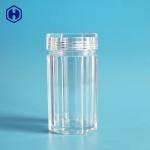 Octagon Shape Wide Mouth Plastic Jars Medicine Cookie Packaging for sale
