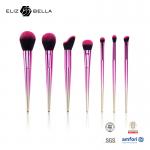 Gradient Plastic Handle 7pcs Cosmetic Brush Set Mixable Blusher Eye for sale