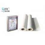 Waterproof 280gsm Matte Polyester Canvas Rolls Single Side For Giclee Inkjet Printing for sale
