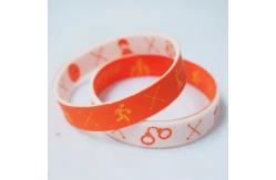 China Customized RFID Silicone Bracelet Debossed Ink-Filled Wristbands for Christian Events supplier