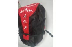 China Detachable Bike Helmet Backpack Bag Red With Dry / Wet Separation supplier