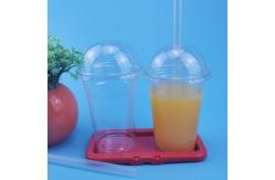 China 0.5L PET PLA Dome Lids Eco Friendly Bubble Tea Cups supplier