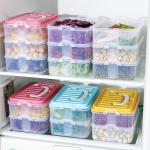 2 Layers Freezer And Microwave Safe Containers Plastic Kitchen Organizer