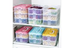 China 2 Layers Freezer And Microwave Safe Containers Plastic Kitchen Organizer supplier