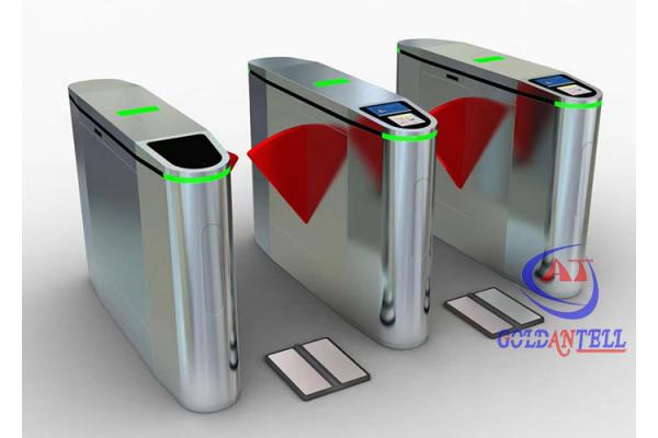 Smart Mechanism ESD Gate Biometric Scanner Flap Turnstile Gate With Free Software