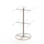 Wire Hooks Spinner Grocery 12 Pegs Countertop Display Rack