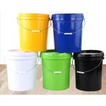 Round 5 Gallon Plastic Buckets With 20 Liter Capacity for sale