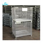 Galvanized Material Handling Stackable Welded Steel Transport Metal Wire Mesh Pallet Cage for sale