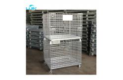 China Galvanized Material Handling Stackable Welded Steel Transport Metal Wire Mesh Pallet Cage supplier