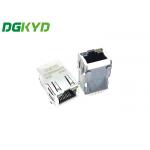Metal Shielded Rj45 Connector Modular Wall Jack 8pin Single Port With LED for sale