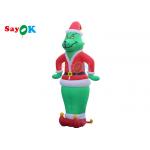OEM Inflatable Cartoon Characters Blow Up Grinch Oxford Film Model for sale