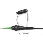 Mini SC Waterproof Connector / IP Protected Fiber Opticial Connectors For 5.0 Round Cable for sale