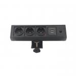 Clamp On Aluminum Usb Charger Desktop Power Outlet For Hotel for sale