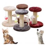 Christmas Cats Scratching Posts Solid Wood Red Brown Cat Scratching Pole for sale