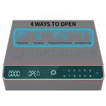 Safety Leather-Covered Jewelry Safe Box Auto Open Double Layers
