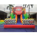 Racing Car Theme Dry Inflatable Slides Customized 8x5x6m