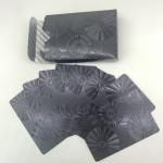 Black Foil Waterproof Plastic Poker Cards With Silver Foil Tuck Box for sale