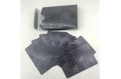China Black Foil Waterproof Plastic Poker Cards With Silver Foil Tuck Box supplier