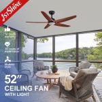 Support Dimmer 52 Inch/OEM 110-220V Nordic Popular Sale ABS Ceiling Fan with DC Motor for sale