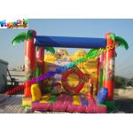 Full Printing Zoo Bouncy Jumping Castles , Moonwalk Bouncer With PVC tarpaulin for sale