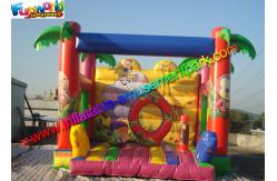 China Full Printing Zoo Bouncy Jumping Castles , Moonwalk Bouncer With PVC tarpaulin supplier