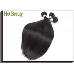 Double Machine Weft Virgin Human Hair Extensions / Remy Peruvian Hair Bundles