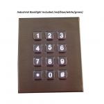 Waterproof IP67 Stainless Steel Keypad RS232 12 Keys Panel Mount Keypad for sale