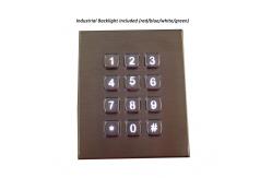 China Waterproof IP67 Stainless Steel Keypad RS232 12 Keys Panel Mount Keypad supplier
