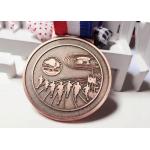 60mm Diameter Custom Sports Medals , 10km Marathon Finishers Running Award Medals for sale