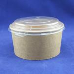 China disposable craft  paper salad bowl with printed paper cup  and  pet lid manufacturer