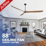 Electric Power Source 220V DC Motor 88 Inch Wood Ceiling Fan with Smart Remote Control for sale