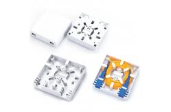 China Faceplate Metal Back 86X86 FTTH Termination Box , 2 Port Fiber Termination Box supplier