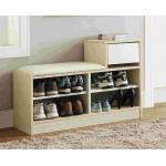 China White Modern Narrow Home Shoe Cabinet Cushion Bench With PB Board Frame manufacturer