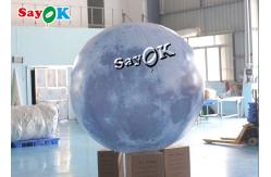 China 6.6ft Led Inflatable Moon Balloon For Outdoor Yard Exhibition supplier