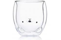 China 300ml Double Wall Insulated glass Custom Drinking Cups Macchiato Espresso For Office supplier
